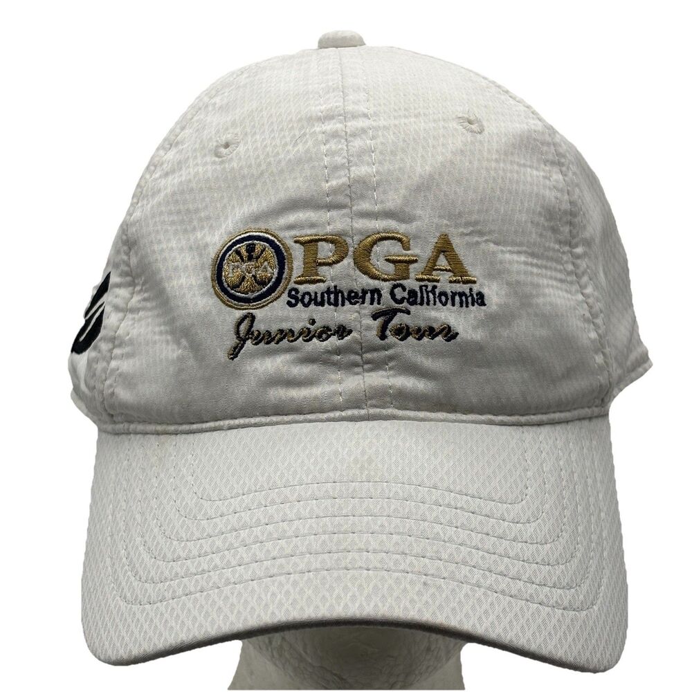 PGA Southern California Junior Tour Bridgestone Golf Hat White Strapback Cap